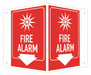 Fire Sign 6 in x 7 1/2 in Aluminum