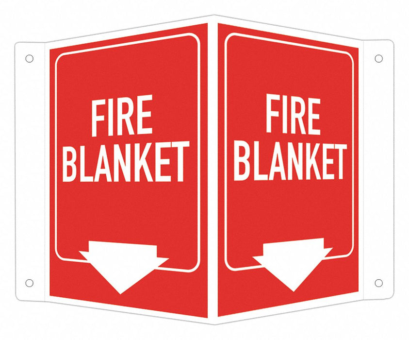 Fire Sign 6 in x 7 1/2 in Aluminum