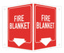 Fire Sign 6 in x 7 1/2 in Aluminum