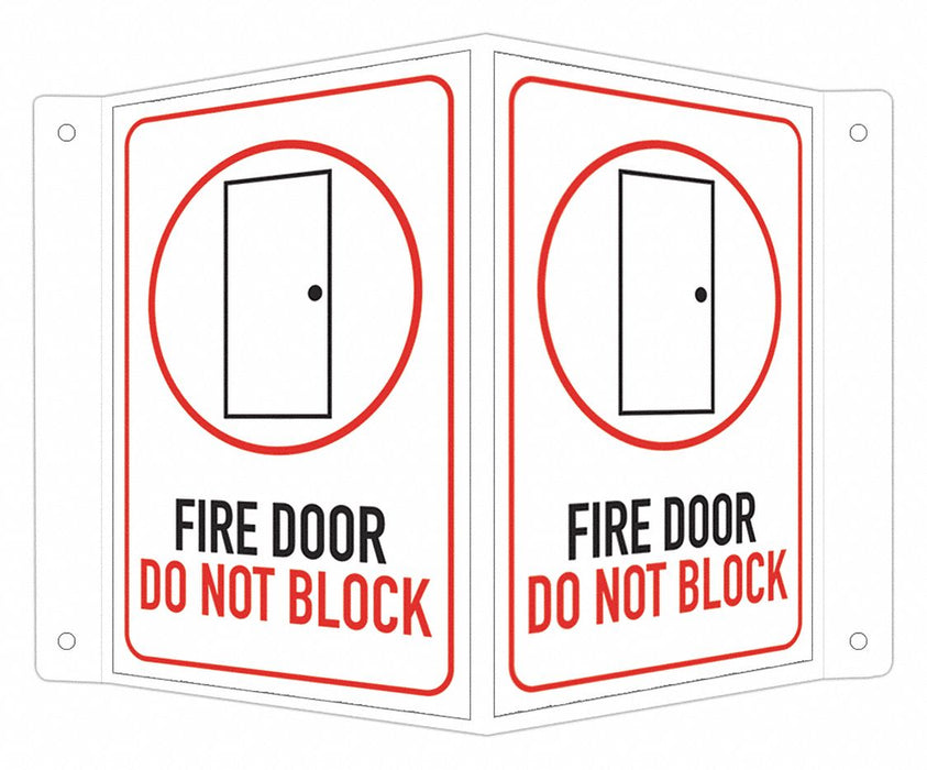 Safety Sign 6 in x 7 1/2 in Aluminum