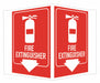 Fire Extinguisher Sign 6x7 1/2in Alumin