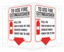 Fire Extinguisher Sign 6x7 1/2in Alumin