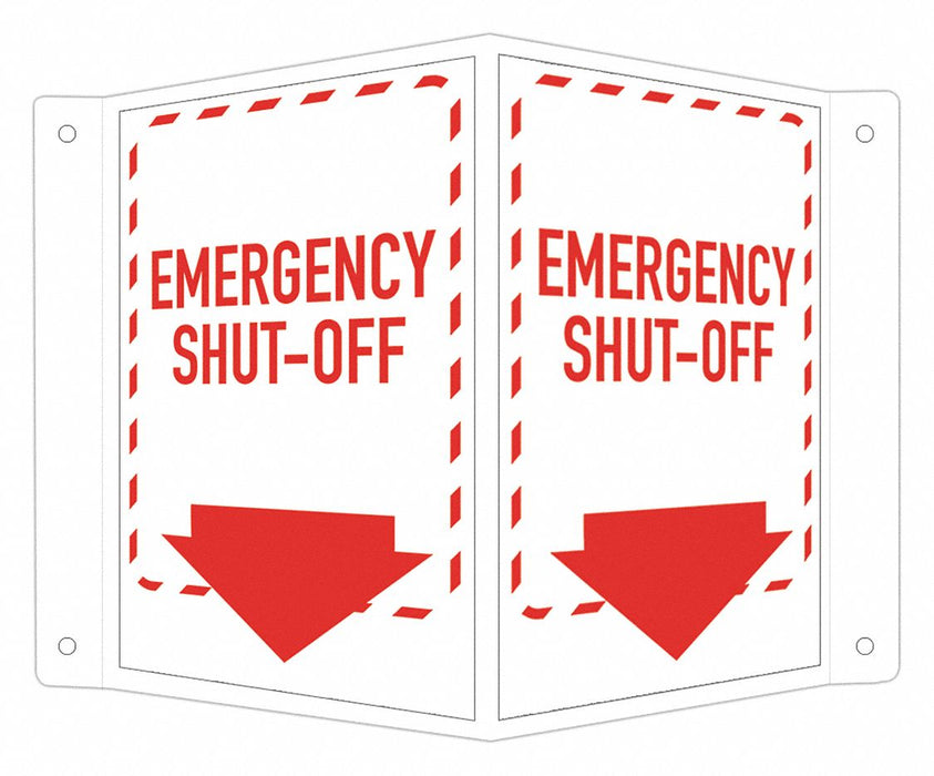 Safety Sign 6 in x 7 1/2 in Aluminum