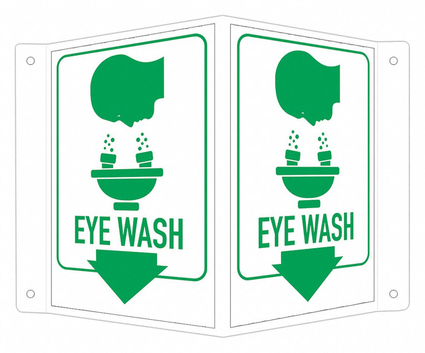 Safety Sign 6 in x 7 1/2 in Aluminum