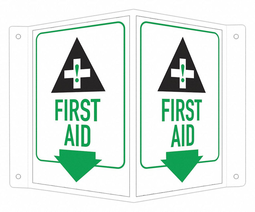 Safety Sign 6 in x 7 1/2 in Aluminum