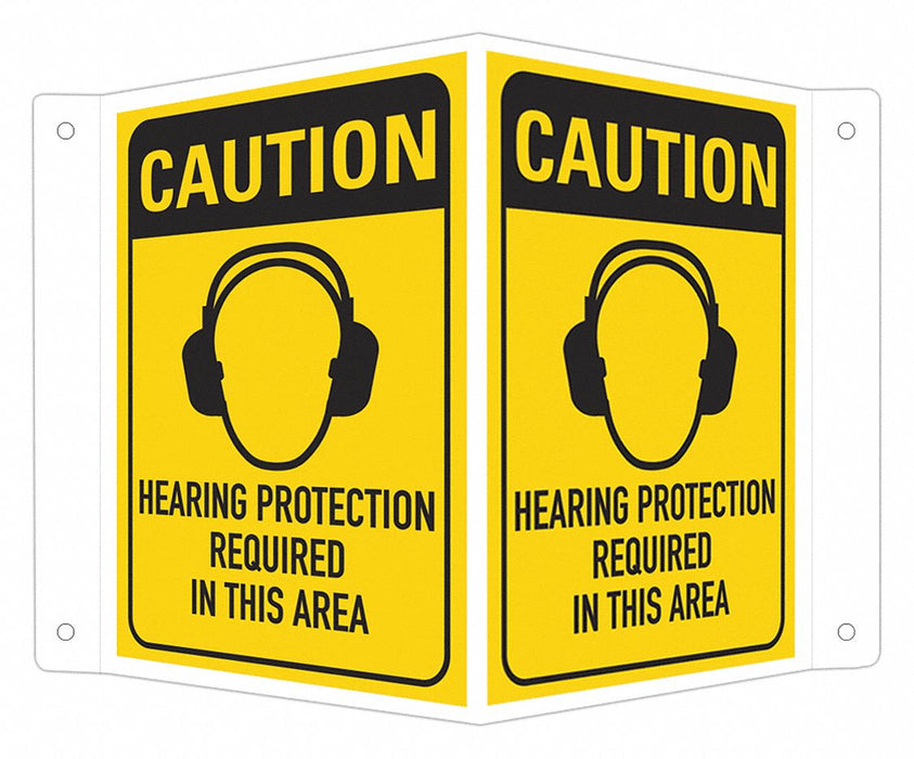 Safety Sign 6 in x 7 1/2 in Aluminum