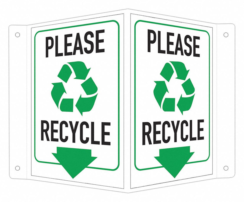 Safety Sign 6 in x 7 1/2 in Aluminum