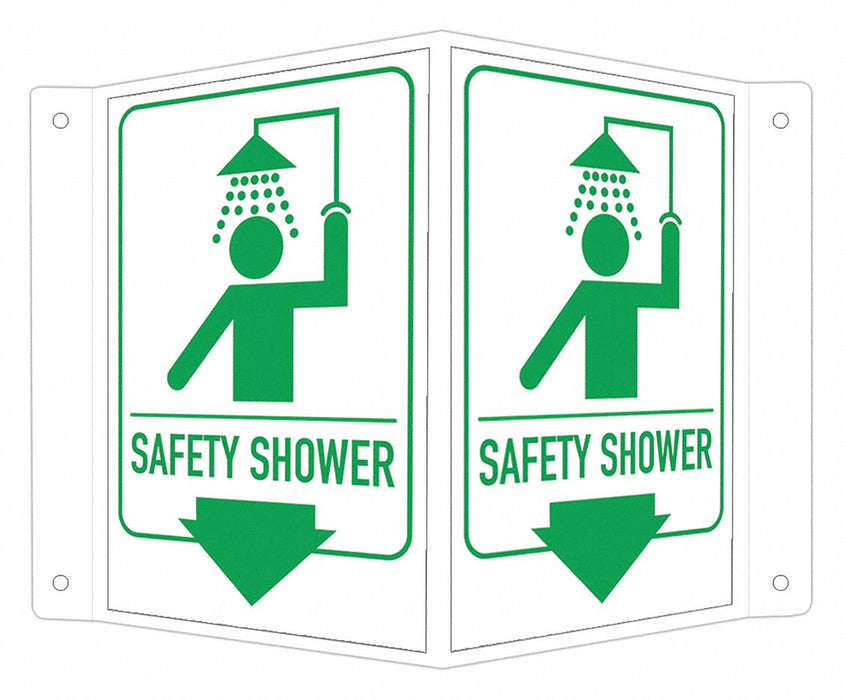 Safety Sign 6 in x 7 1/2 in Aluminum