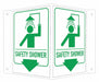 Safety Sign 6 in x 7 1/2 in Aluminum