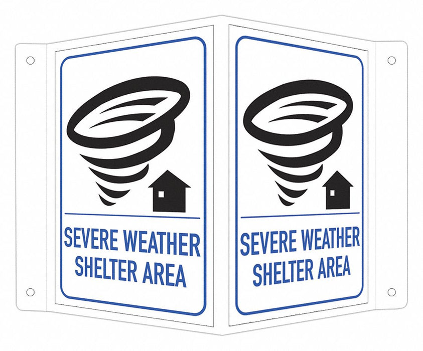 Emergency Sign 6 in x 7 1/2 in Aluminum