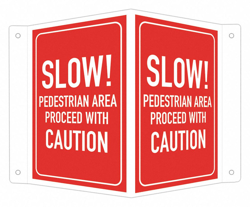 Safety Sign 6 in x 7 1/2 in Aluminum