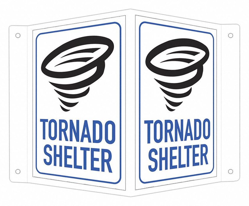 Emergency Sign 6 in x 7 1/2 in Aluminum