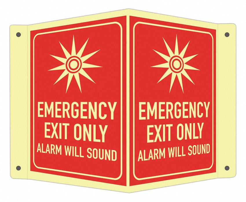 Safety Sign 6 in x 7 1/2 in Aluminum