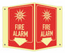 Fire Sign 6 in x 7 1/2 in Aluminum