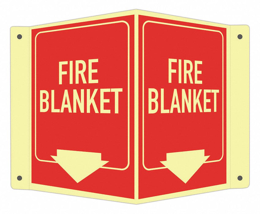 Fire Sign 6 in x 7 1/2 in Aluminum