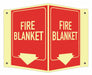 Fire Sign 6 in x 7 1/2 in Aluminum
