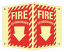 Fire Extinguisher Sign 6x7 1/2in Alumin