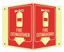 Fire Extinguisher Sign 6x7 1/2in Alumin