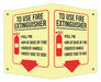 Fire Extinguisher Sign 6x7 1/2in Alumin