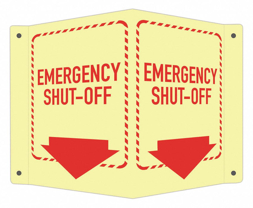 Safety Sign 6 in x 7 1/2 in Aluminum
