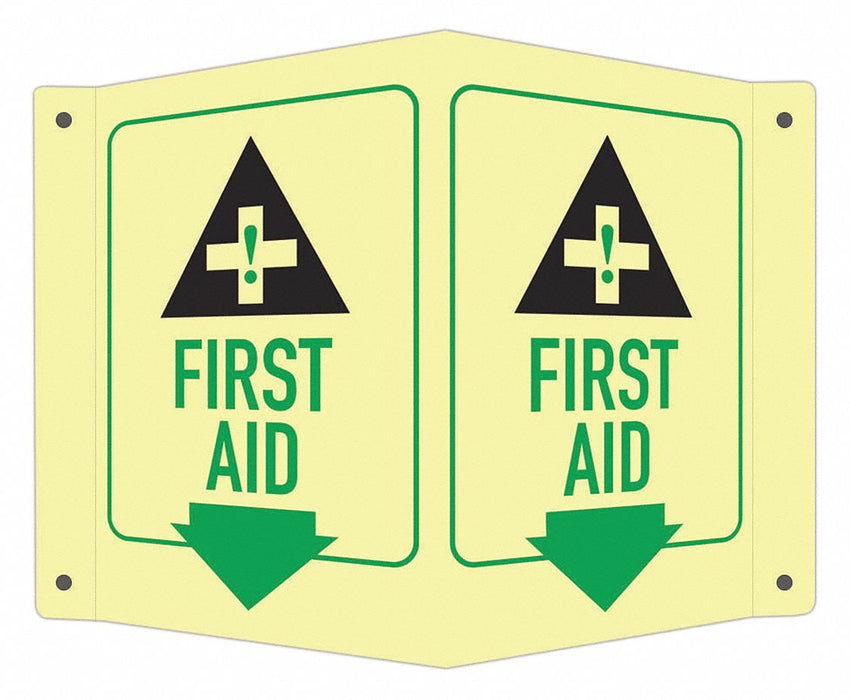 Safety Sign 6 in x 7 1/2 in Aluminum