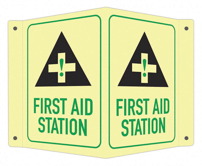 Safety Sign 6 in x 7 1/2 in Aluminum