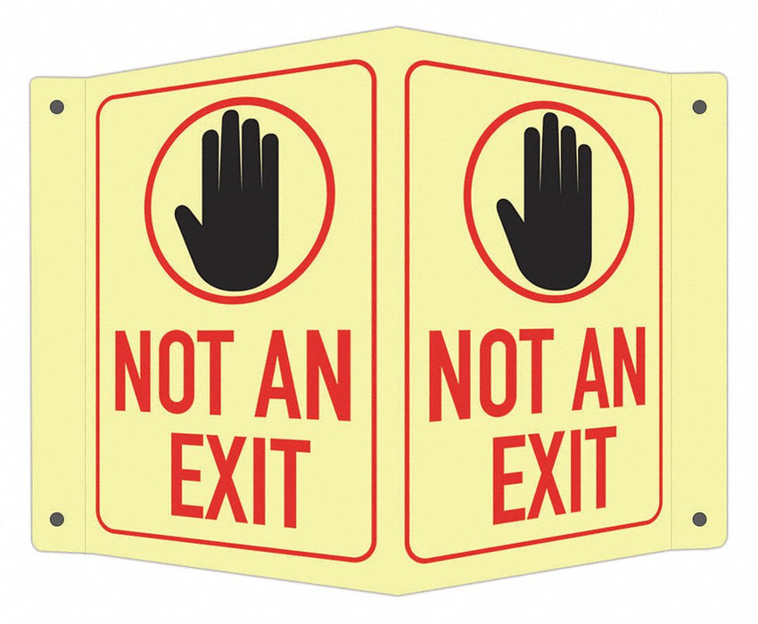 Safety Sign 6 in x 7 1/2 in Aluminum