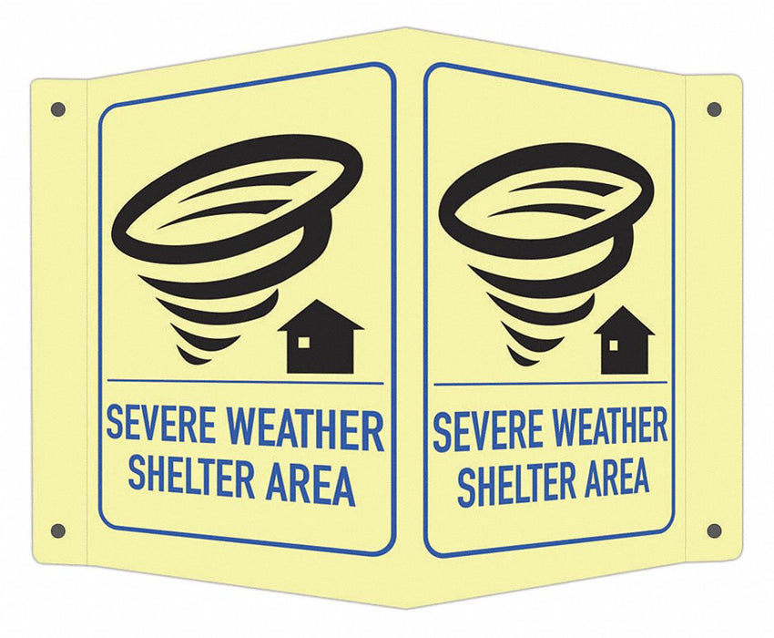 Emergency Sign 6 in x 7 1/2 in Aluminum