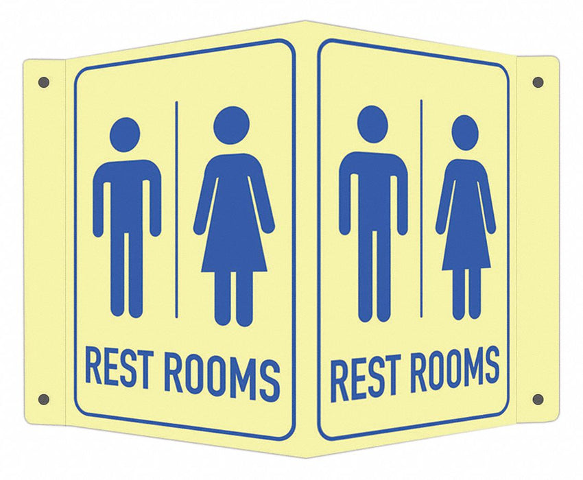 Facility Sign 6 in x 7 1/2 in Aluminum