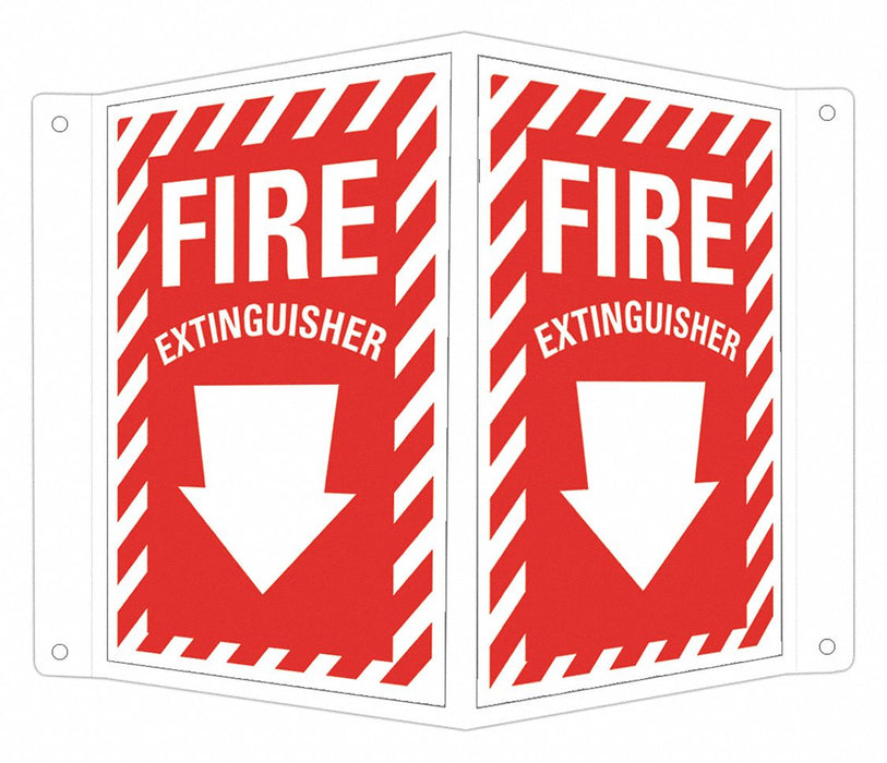 Fire Extinguisher Sign 10x12in Aluminum