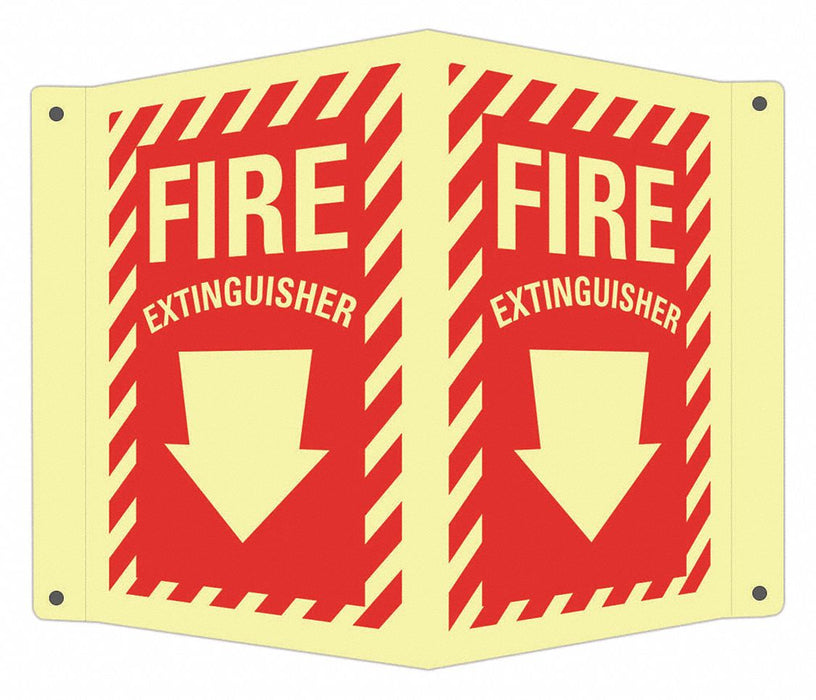 Fire Extinguisher Sign 10x12in Aluminum