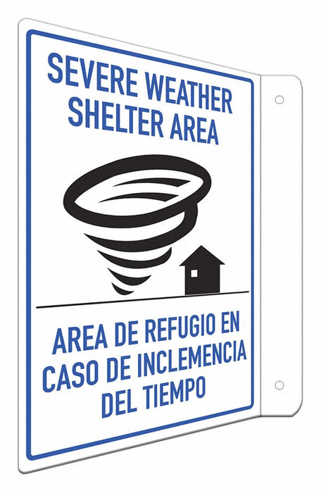 Safety Sign 12 in x 8 in Aluminum