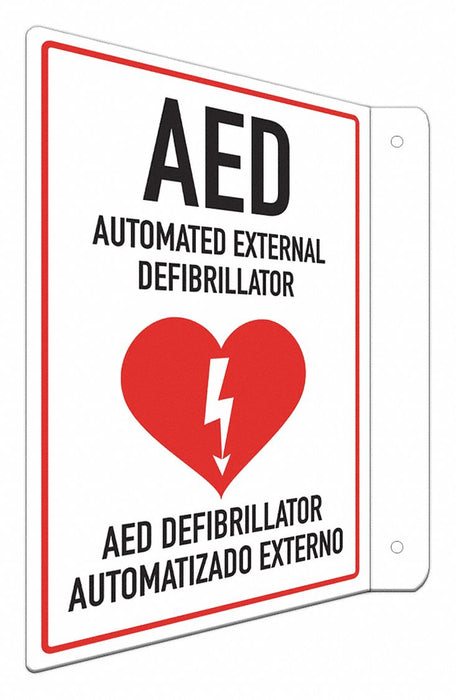 Safety Sign 12 in x 8 in Aluminum