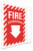 Fire Extinguisher Sign 12inx8in Aluminum