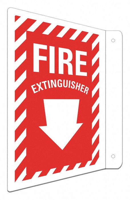 Fire Extinguisher Sign 12inx8in Aluminum