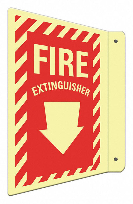 Fire Extinguisher Sign 12inx8in Aluminum