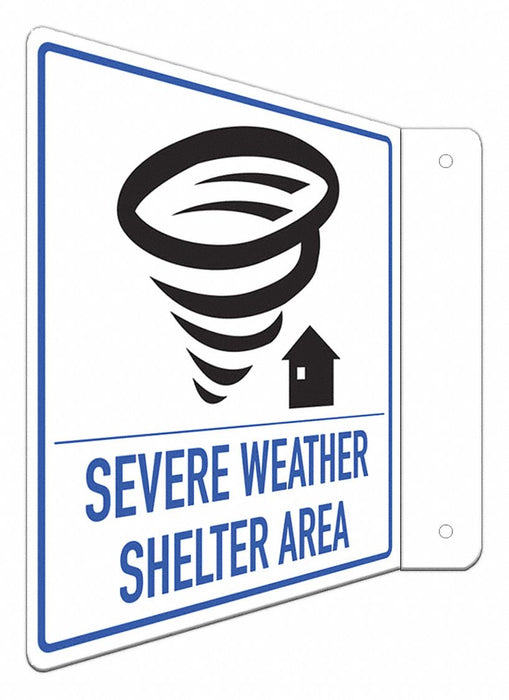 Emergency Sign 8 in x 8 in Aluminum