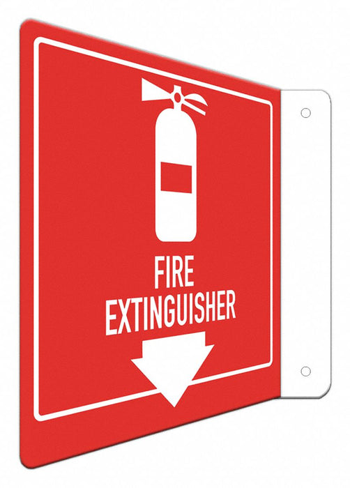 Fire Extinguisher Sign 8inx8in Aluminum