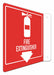 Fire Extinguisher Sign 8inx8in Aluminum