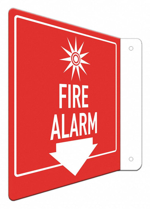 Fire Sign 8 in x 8 in Aluminum