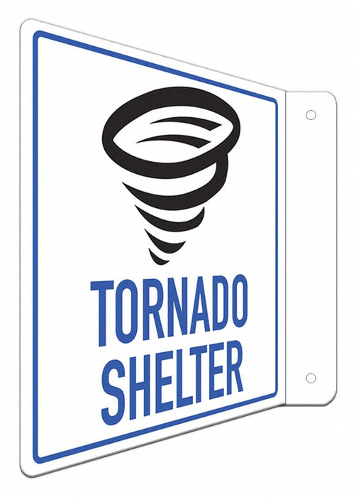 Emergency Sign 8 in x 8 in Aluminum