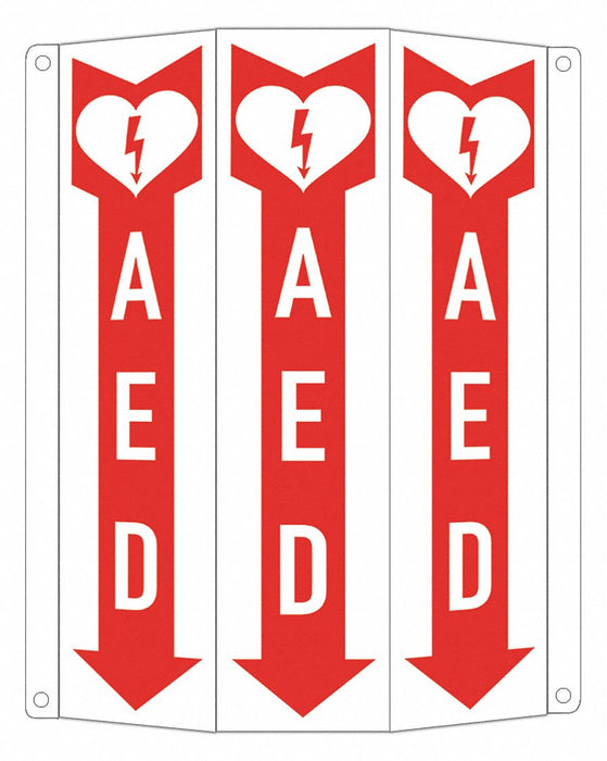 Safety Sign 12 in x 8 1/4 in Aluminum