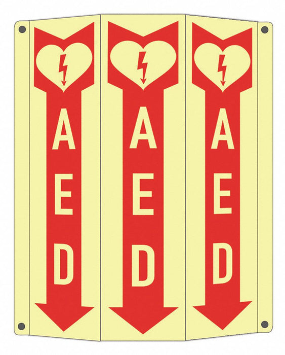 Safety Sign 10 in x 8 1/4 in Aluminum