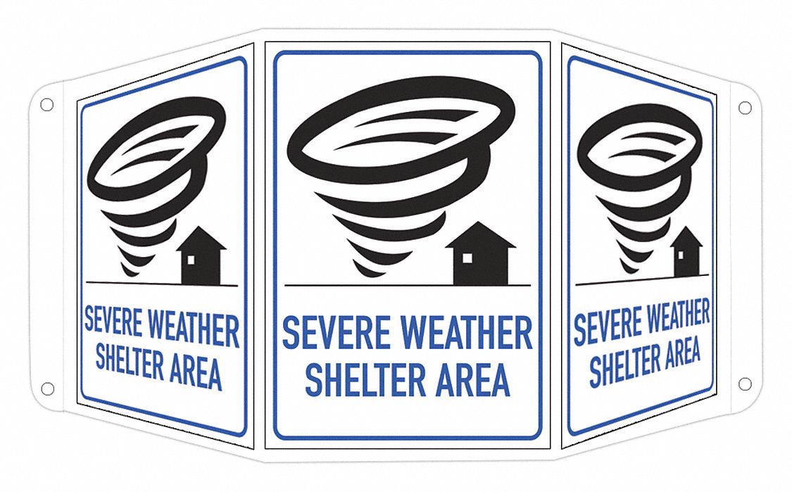 Emergency Sign 10in x 17 1/2in Aluminum