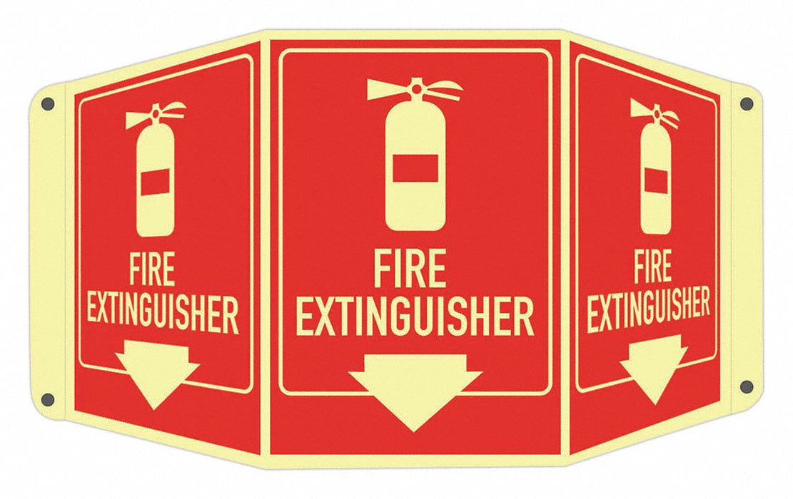 Fire Extinguisher Sign 10x17 1/2in Alum