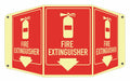 Fire Extinguisher Sign 10x17 1/2in Alum