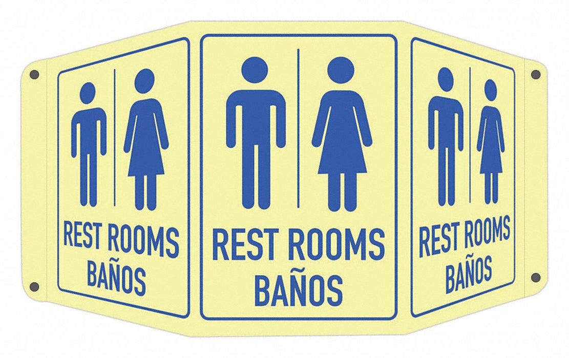 Facility Sign 10 in x 17 1/2 in Aluminum