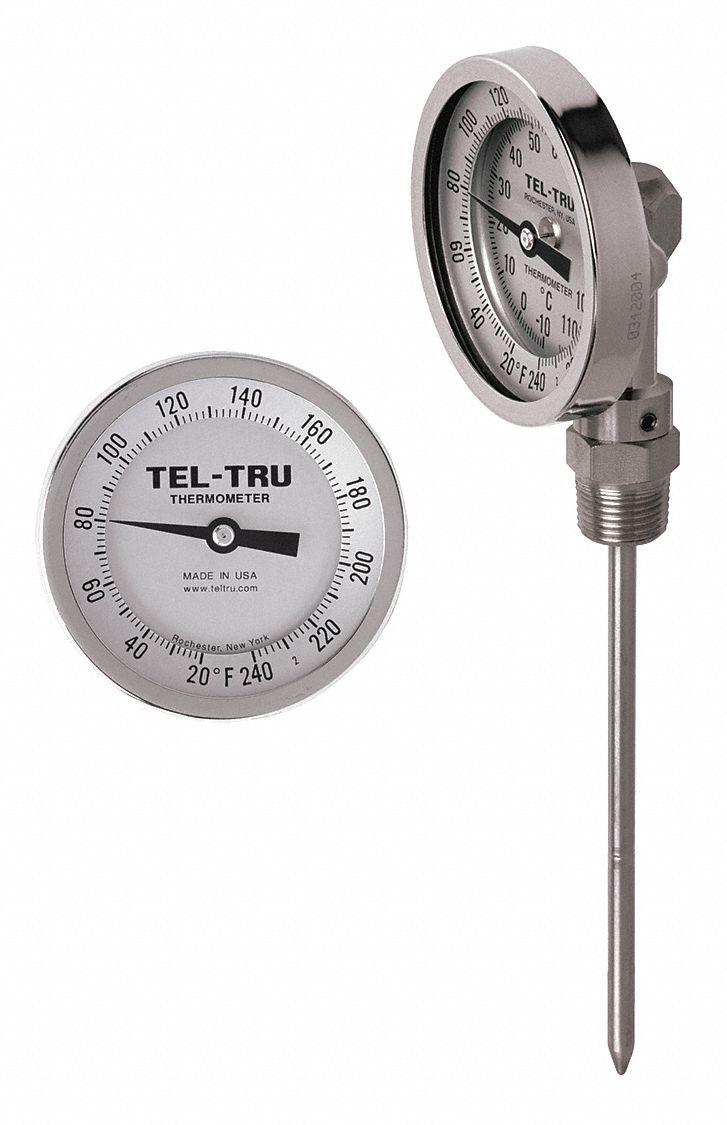 Analog Dial Thermometer Stem 18 L