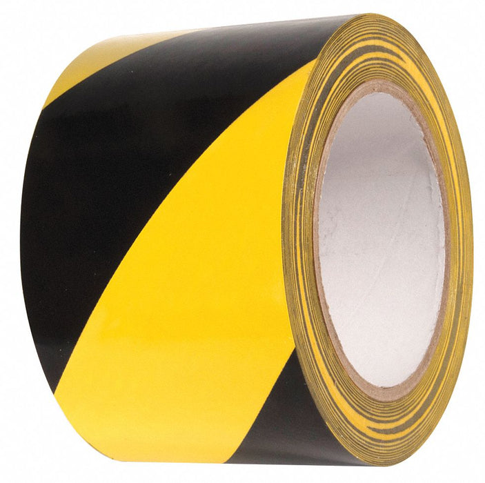 Floor Tape Black/Yellow 3 inx54 ft Roll