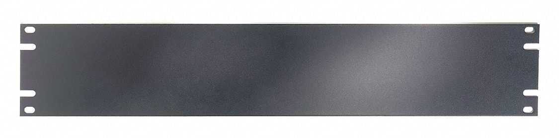 Blank Panel For 2 Rack Units Black